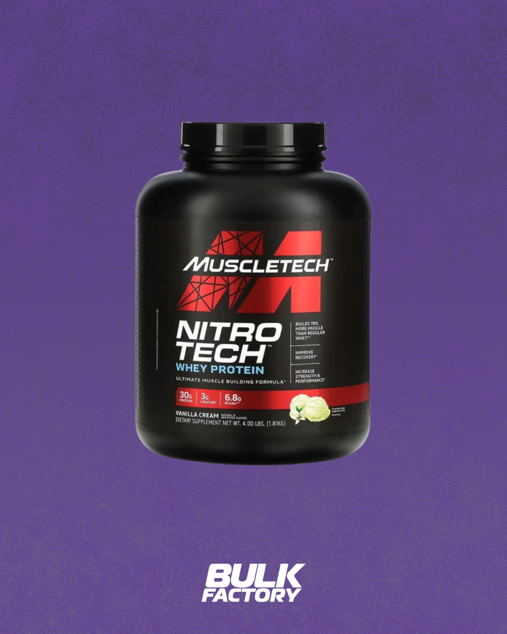 Nitro Tech whey protein 4lb